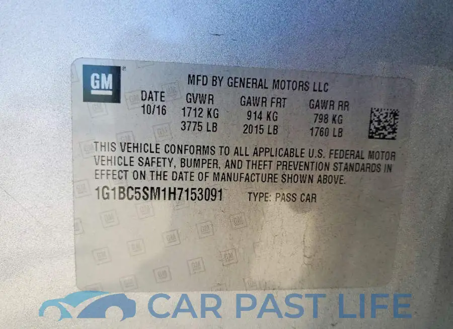 1G1BC5SM1H7153091# 12