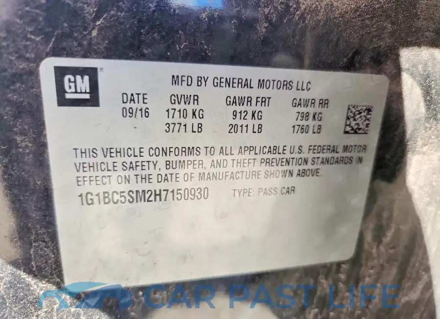 1G1BC5SM2H7150930# 12