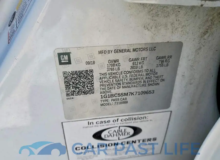 1G1BC5SM7K7109653# 12