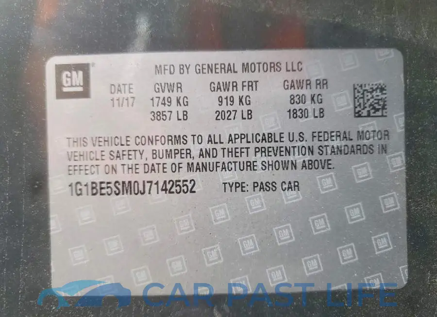 1G1BE5SM0J7142552# 12