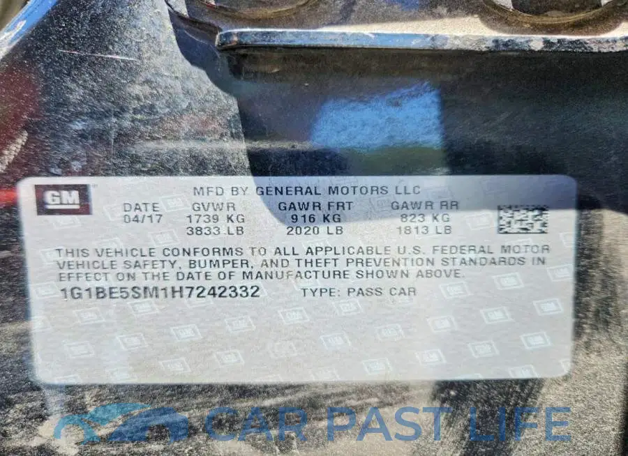 1G1BE5SM1H7242332# 12