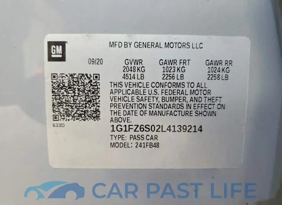 1G1FZ6S02L4139214# 12
