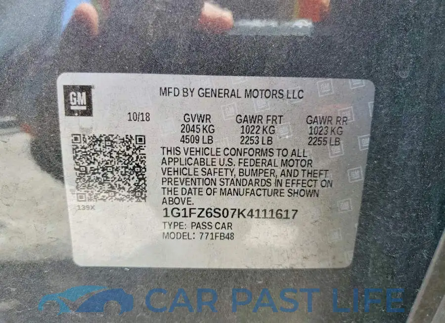 1G1FZ6S07K4111617# 12