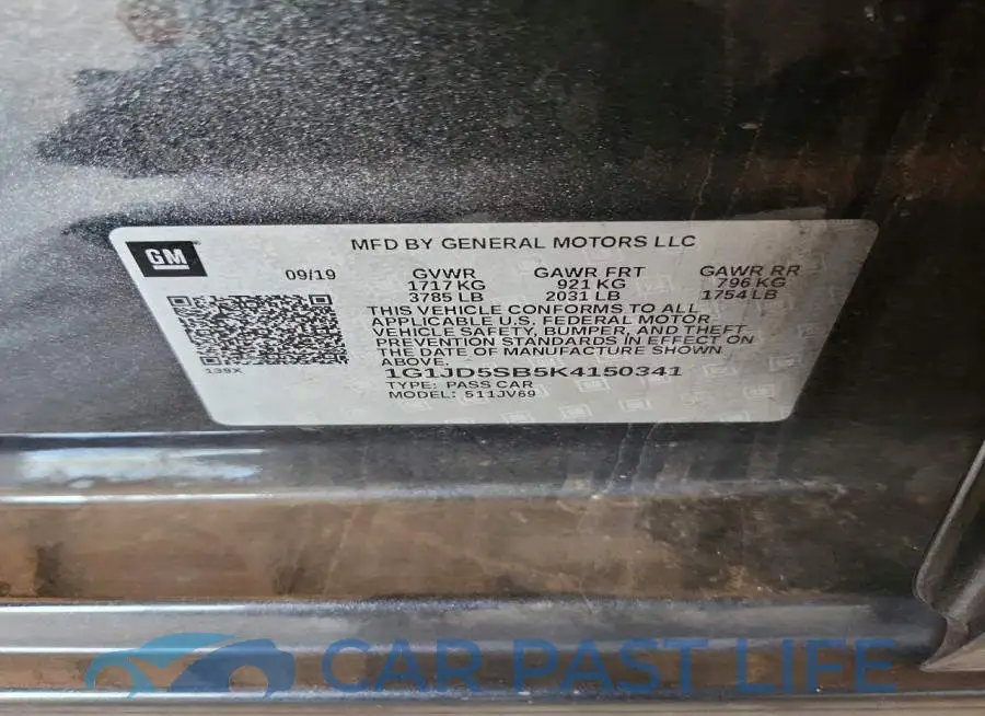 1G1JD5SB5K4150341# 12