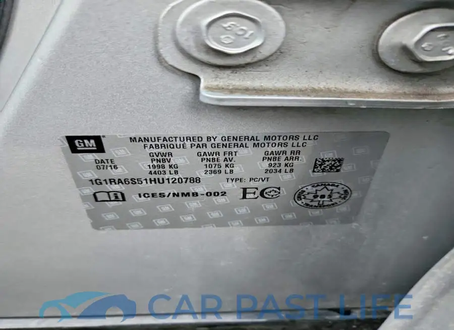 1G1RA6S51HU120788# 12