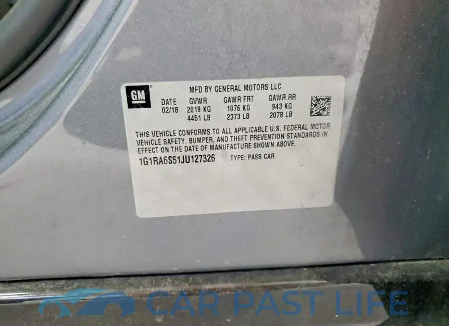 1G1RA6S51JU127326# 12