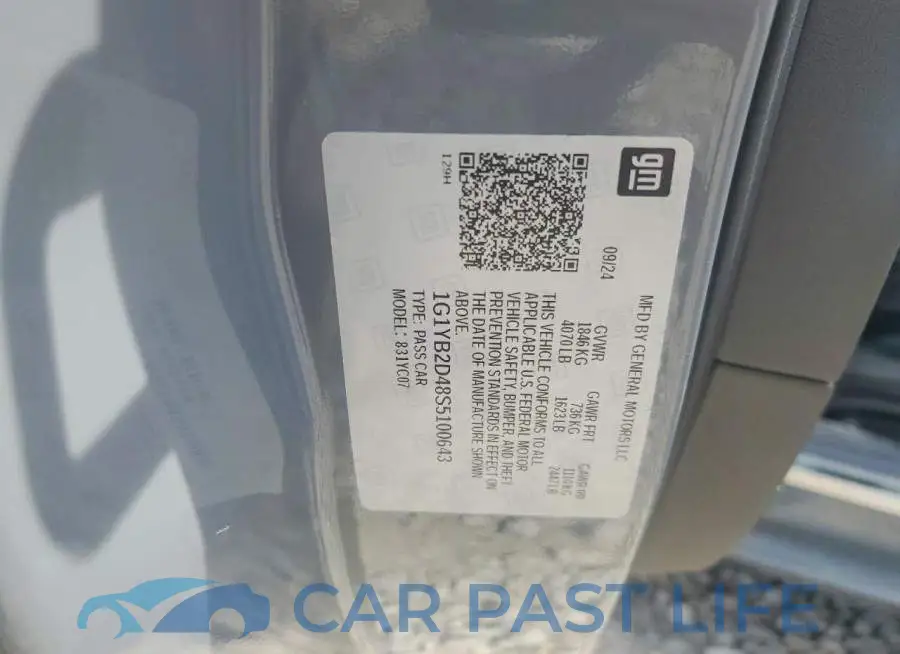 1G1YB2D48S5100643# 12
