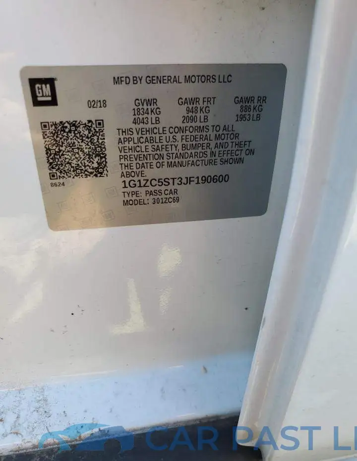 1G1ZC5ST3JF190600# 12