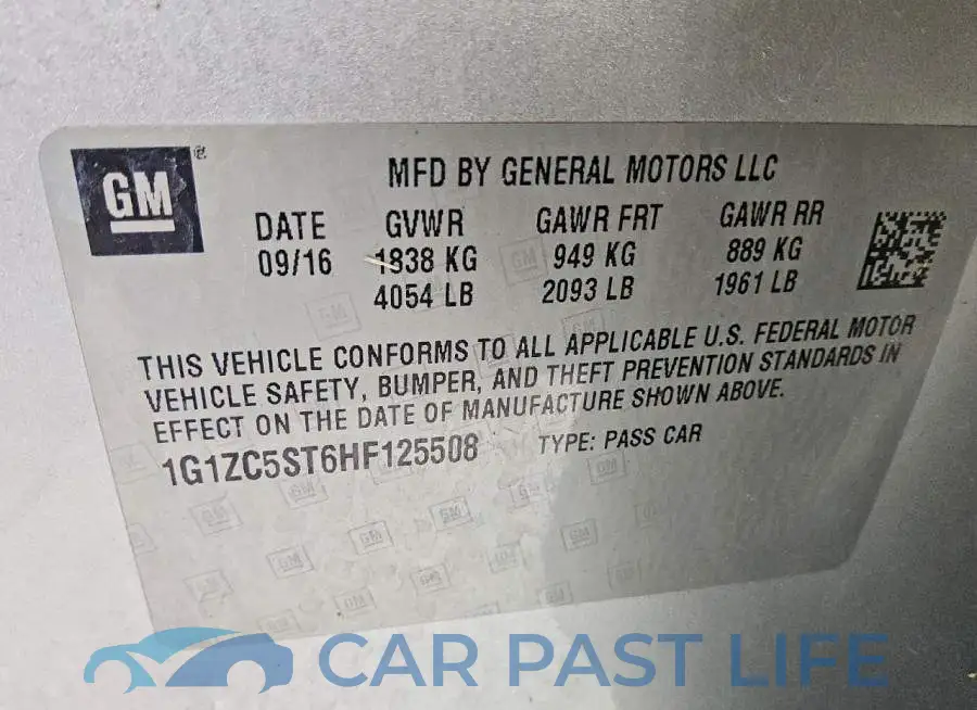 1G1ZC5ST6HF125508# 12
