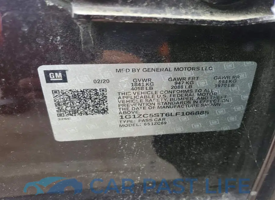 1G1ZC5ST6LF106885# 12