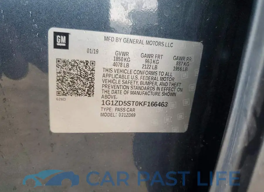 1G1ZD5ST0KF166463# 12