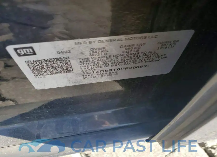 1G1ZD5ST0PF200537# 12