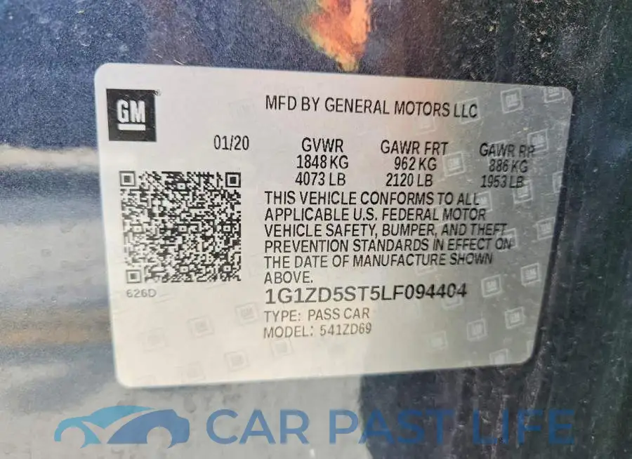 1G1ZD5ST5LF094404# 12