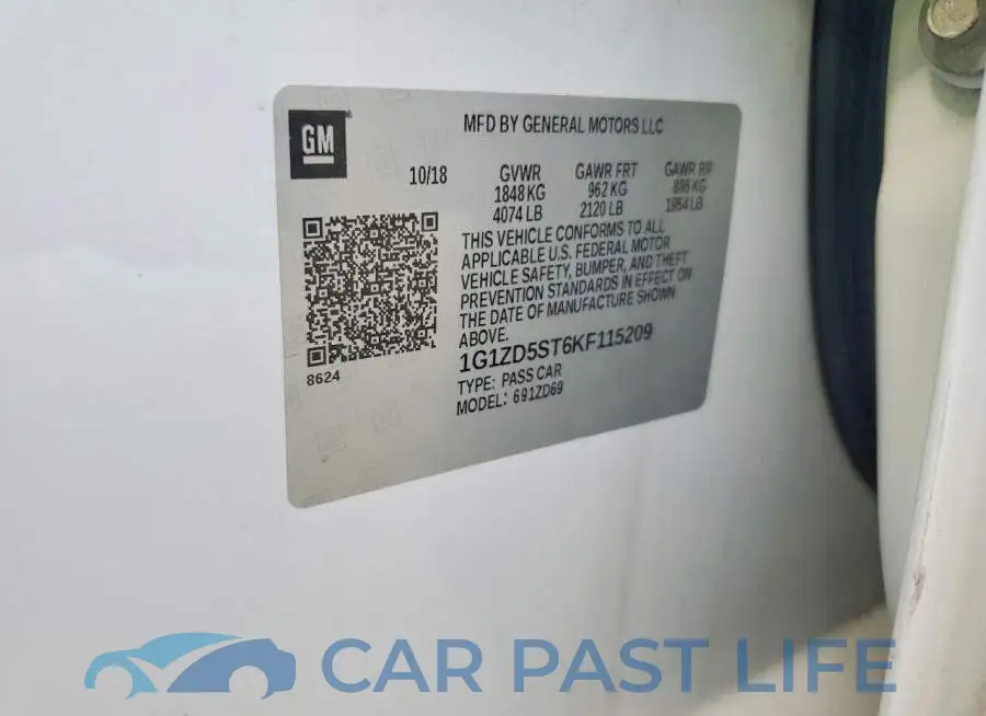 1G1ZD5ST6KF115209# 12