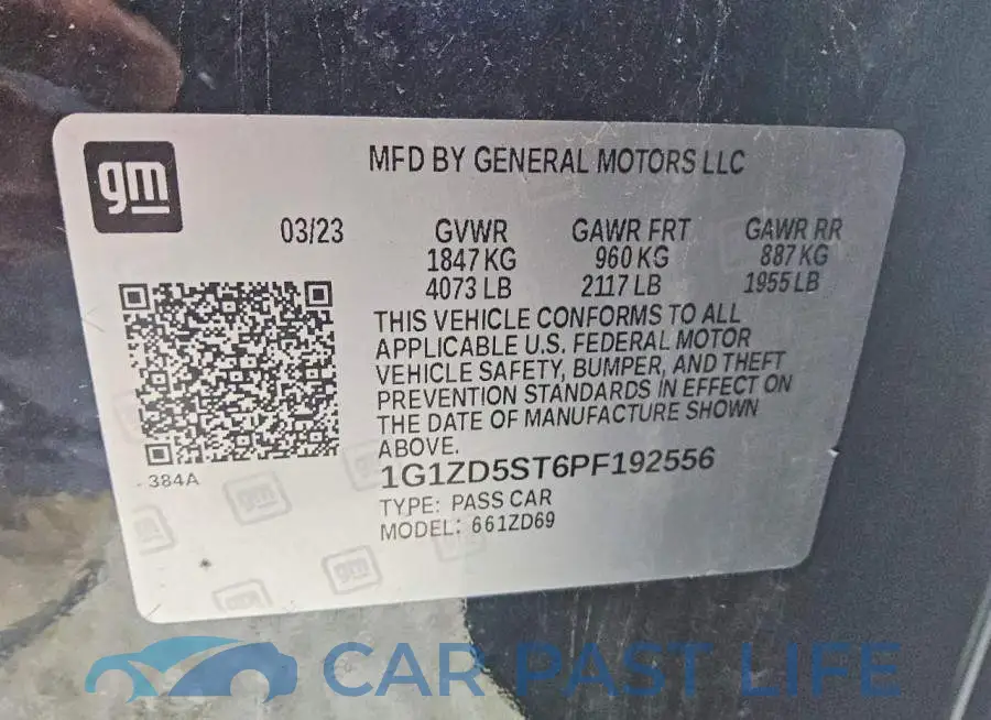 1G1ZD5ST6PF192556# 12