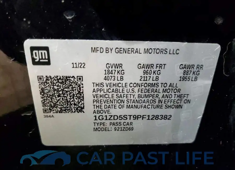 1G1ZD5ST9PF128382# 13