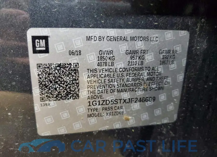 1G1ZD5STXJF246609# 12