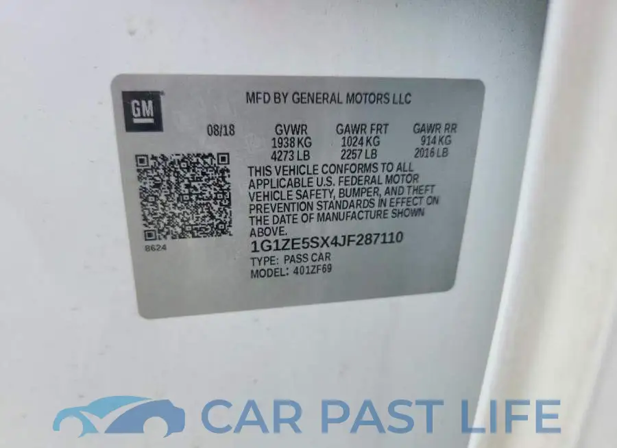 1G1ZE5SX4JF287110# 12