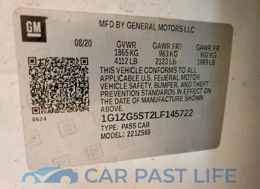 1G1ZG5ST2LF145722# 12