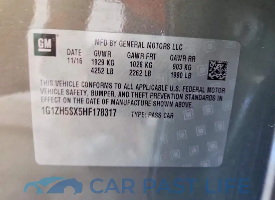1G1ZH5SX5HF178317# 12