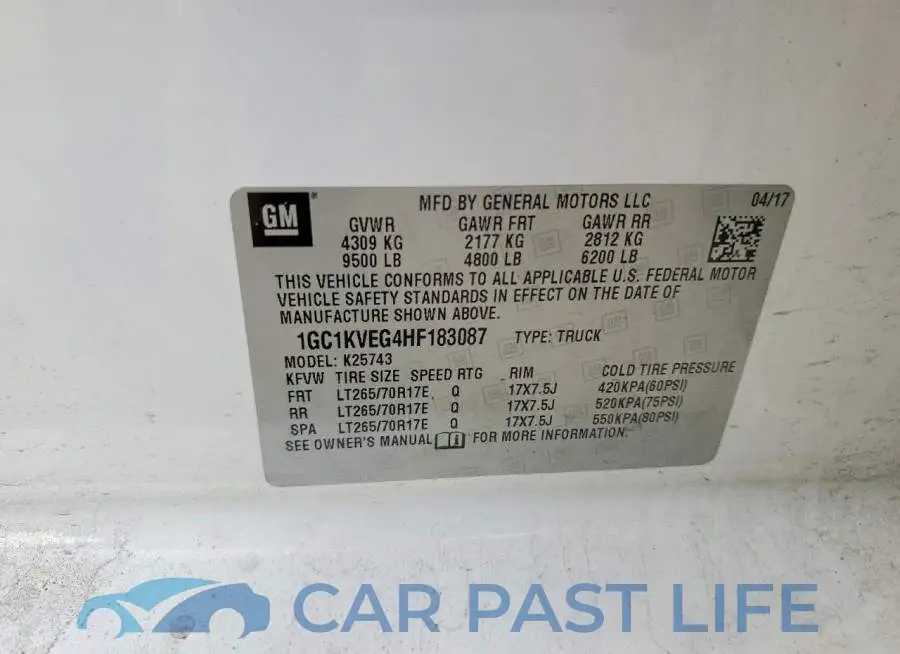 1GC1KVEG4HF183087# 12