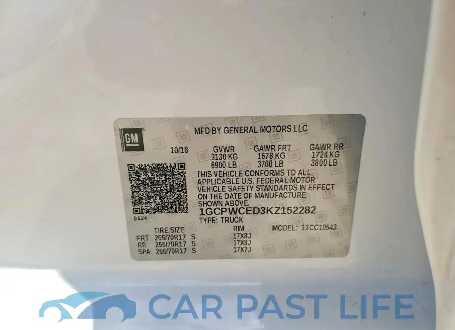 1GCPWCED3KZ152282# 12