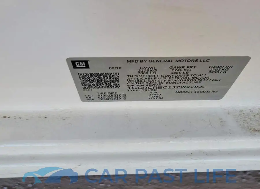 1GCRCREC1JZ266355# 13
