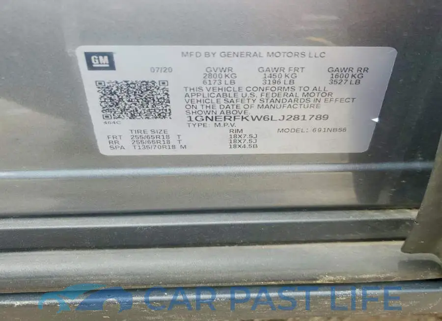 1GNERFKW6LJ281789# 13