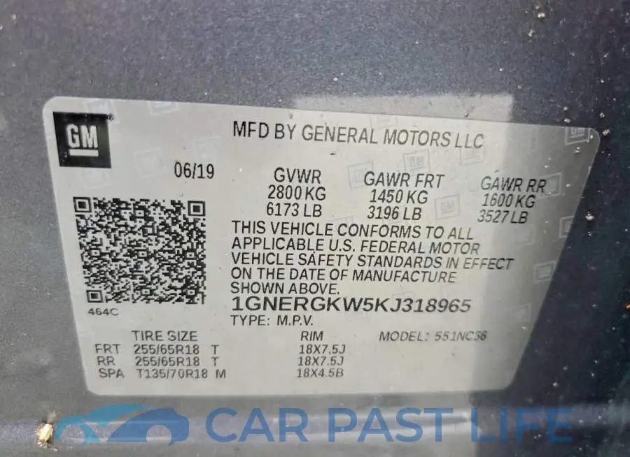 1GNERGKW5KJ318965# 13