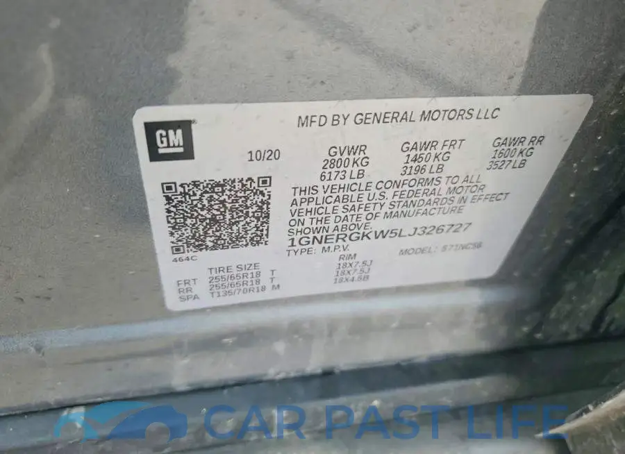 1GNERGKW5LJ326727# 13