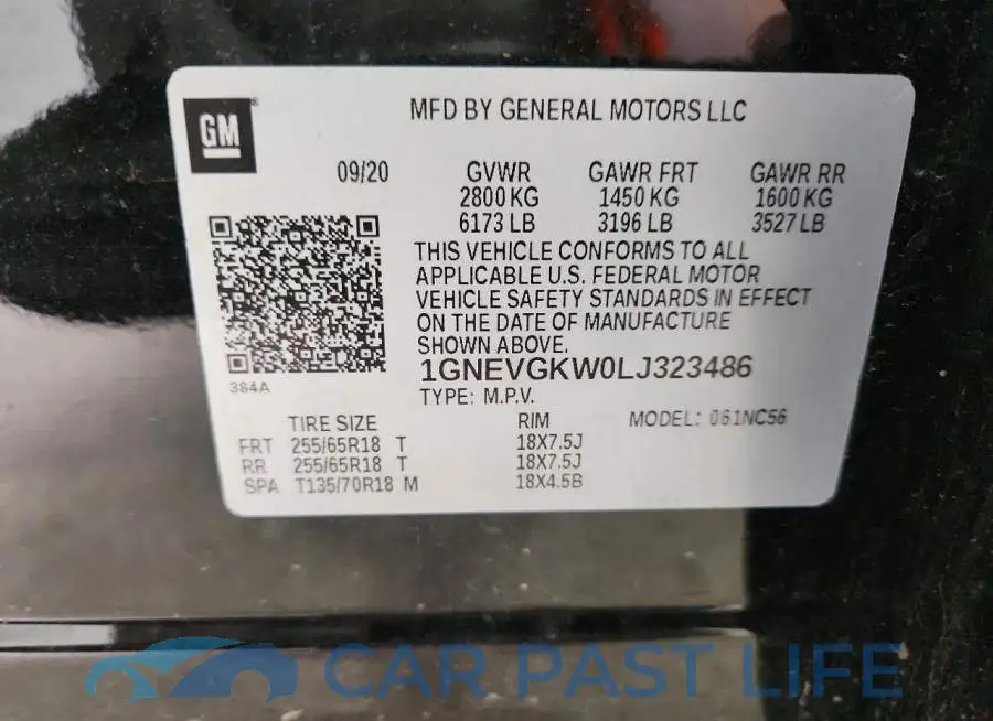 1GNEVGKW0LJ323486# 13