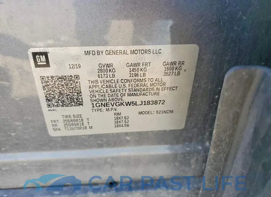 1GNEVGKW5LJ183872# 13