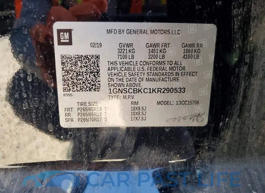 1GNSCBKC1KR290533# 13