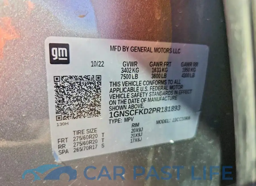 1GNSCFKD2PR181893# 13