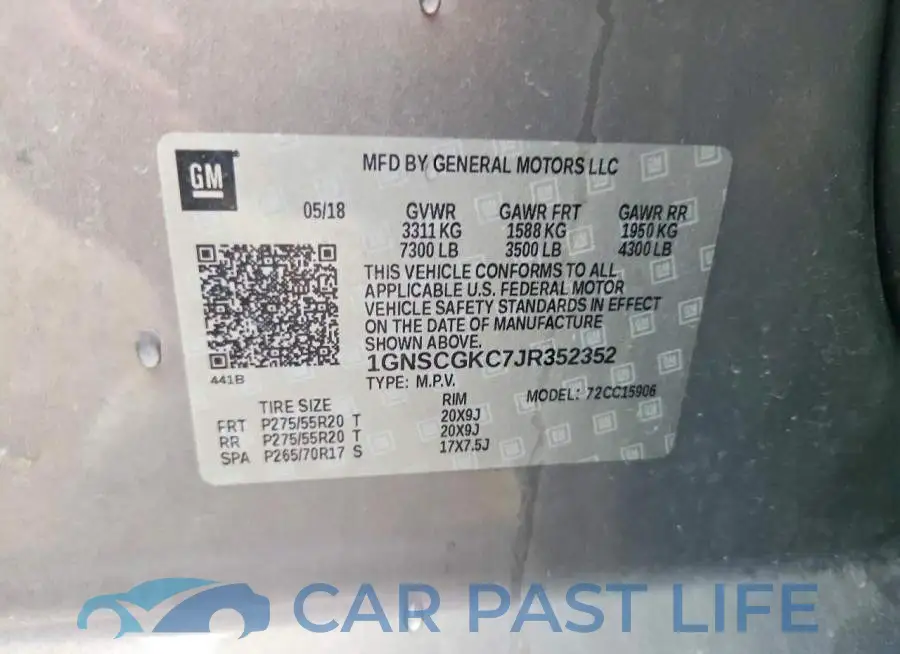 1GNSCGKC7JR352352# 13