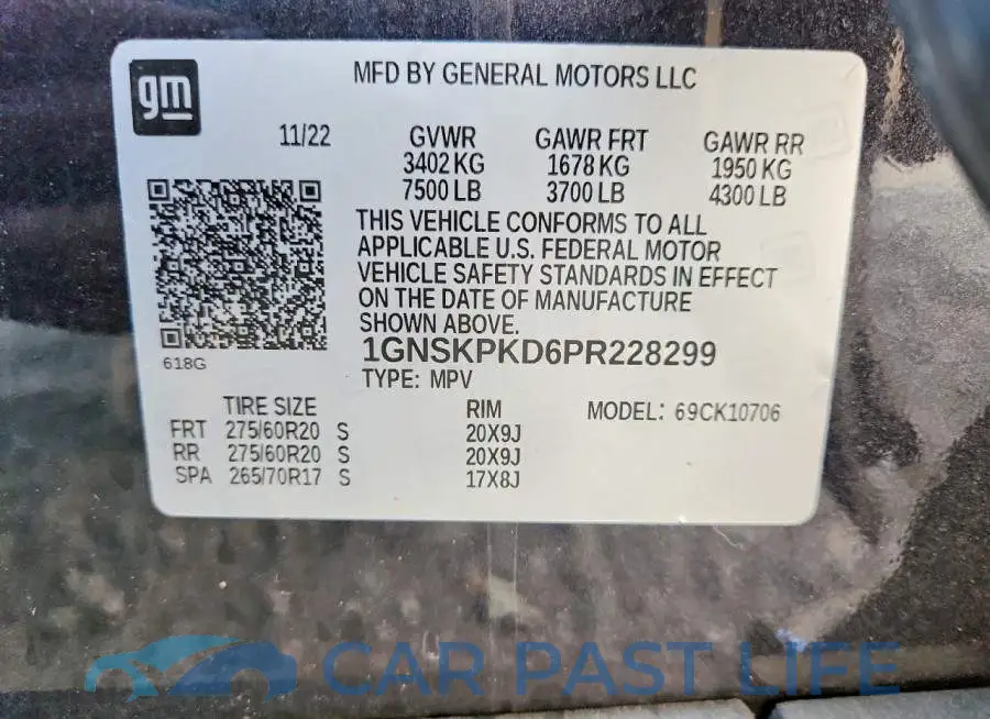 1GNSKPKD6PR228299# 13