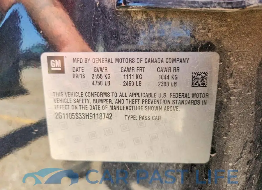 2G1105S33H9118742# 13