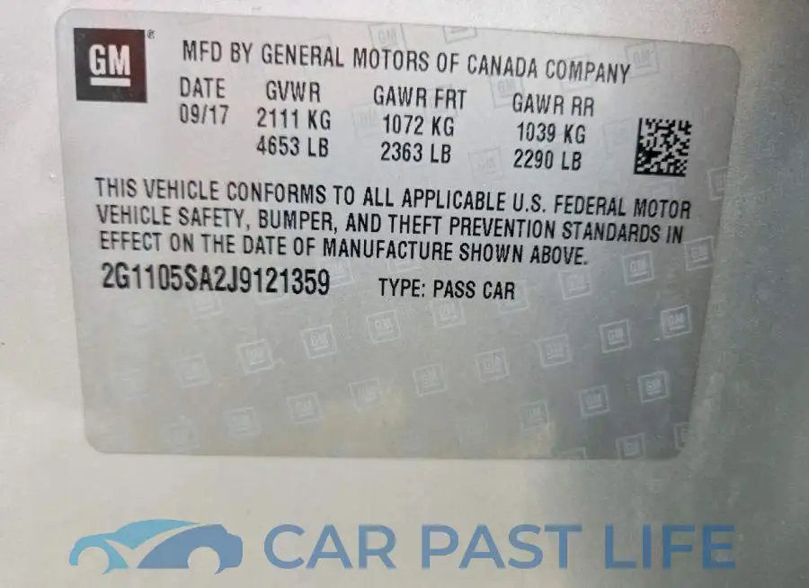 2G1105SA2J9121359# 13