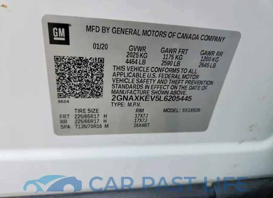2GNAXKEV5L6205445# 13