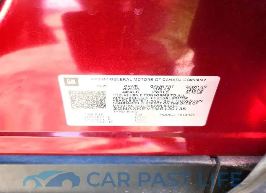2GNAXKEV7M6130135# 14