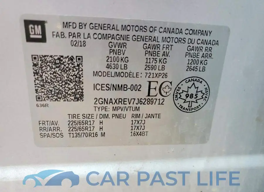 2GNAXREV7J6289712# 13