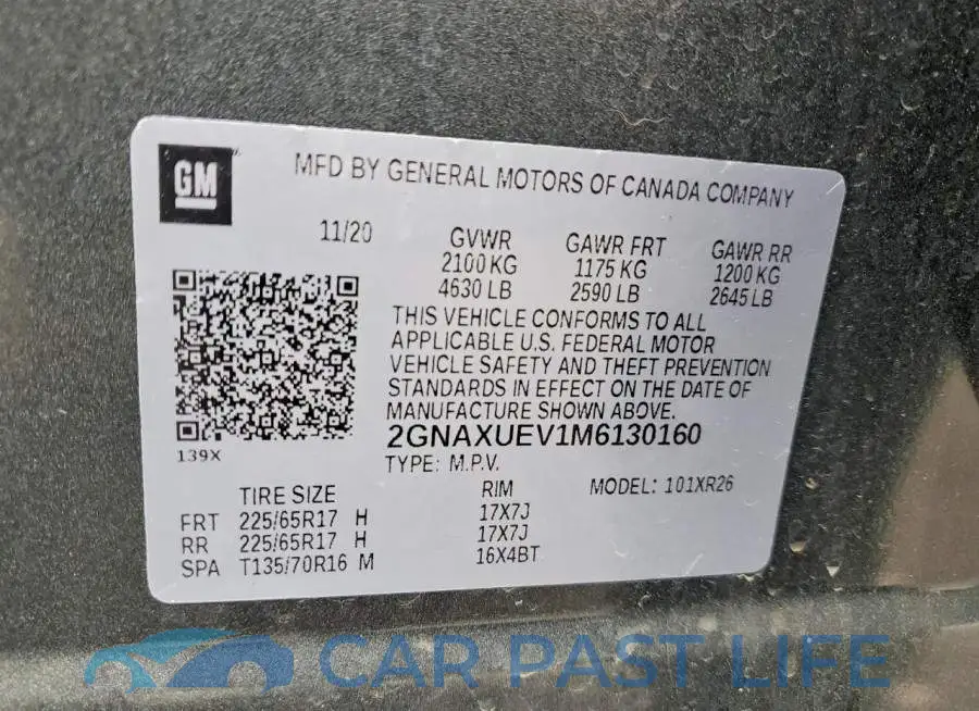 2GNAXUEV1M6130160# 13