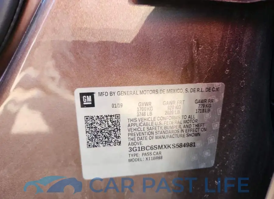 3G1BC6SMXKS584981# 13