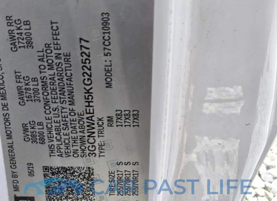 3GCNWAEH5KG225277# 13