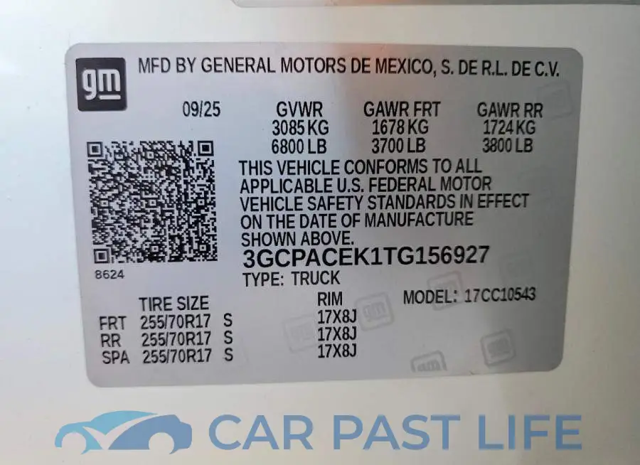3GCPACEK1TG156927# 13