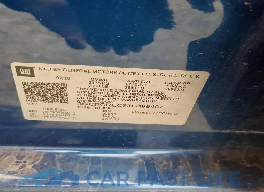 3GCPCREC7JG485487# 12