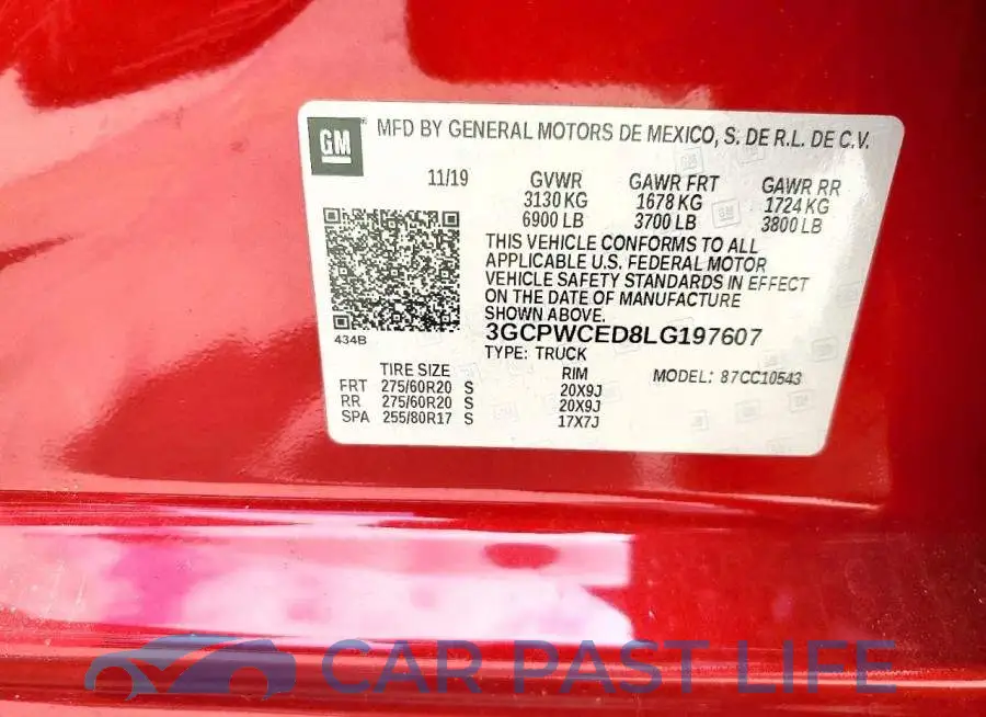 3GCPWCED8LG197607# 12