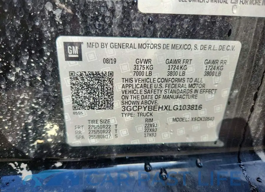 3GCPYBEHXLG103816# 13