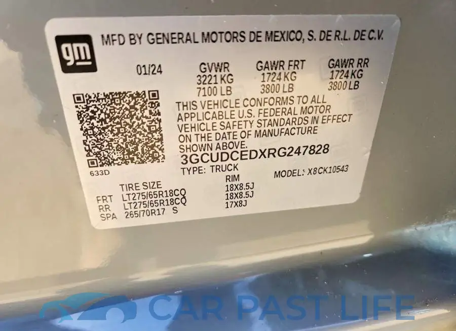 3GCUDCEDXRG247828# 13
