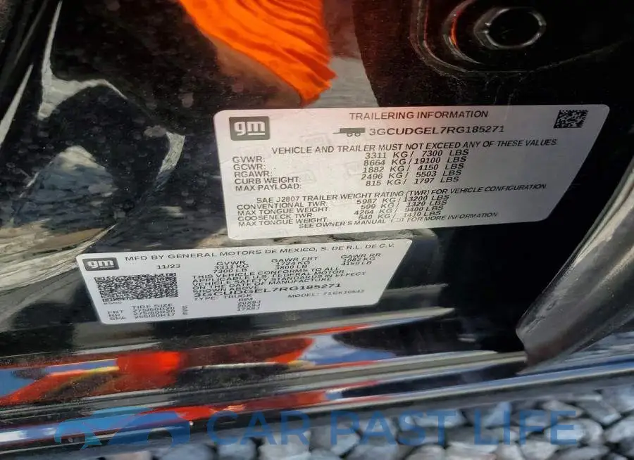 3GCUDGEL7RG185271# 12